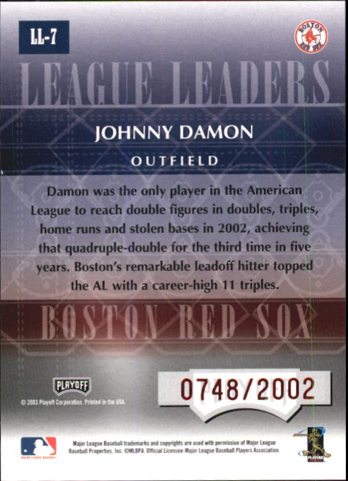Tarjetas ""Insertar e insertar paralelas"" de béisbol Playoff Prestige 2003 - Imagen 34 de 36