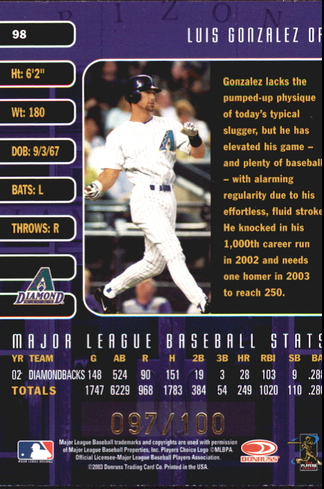 Carte Parallele Studio Baseball 2003 "Prove e Campioni" - Foto 5 di 19