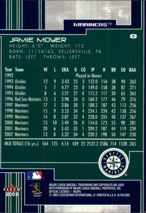 2003 Ultra (Fleer) Baseball "Main Set" Cards - Picture 17 of 459