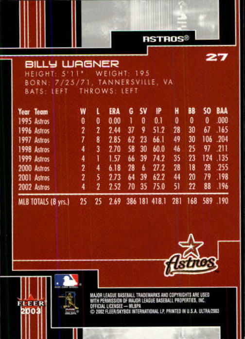 2003 Ultra (Fleer) Baseball "Main Set" Cards - Picture 53 of 459