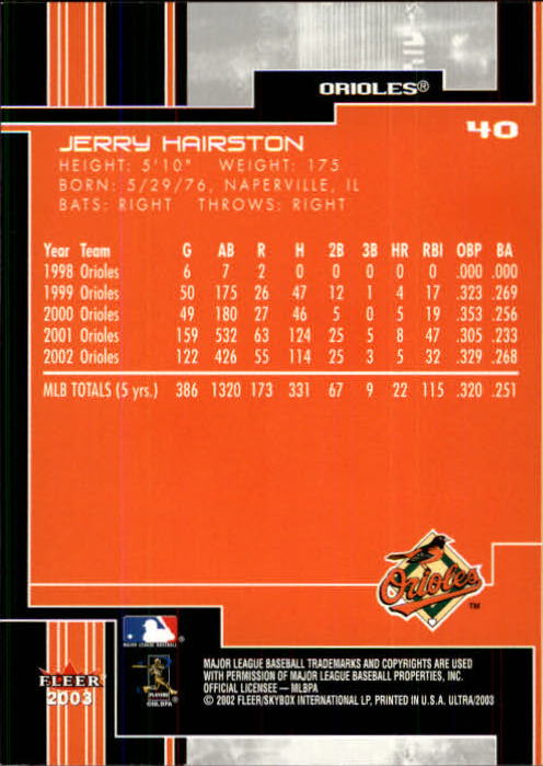 2003 Ultra (Fleer) Baseball "Main Set" Cards - Picture 78 of 459