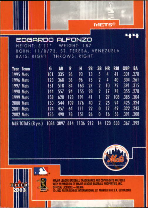 2003 Ultra (Fleer) Baseball "Main Set" Cards - Picture 85 of 459