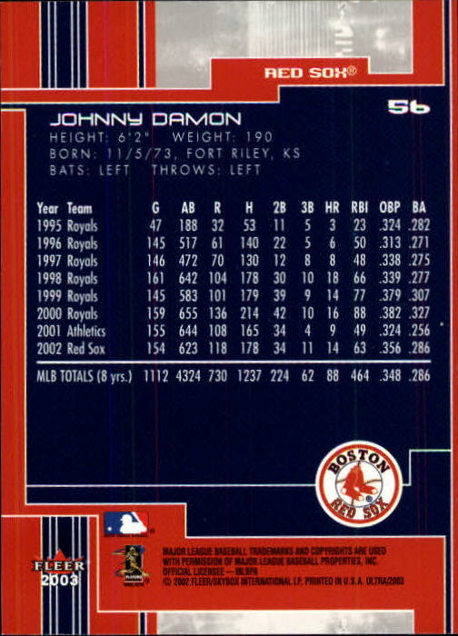 2003 Ultra (Fleer) Baseball "Main Set" Cards - Picture 108 of 459