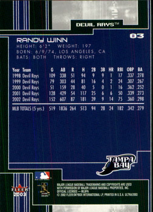 2003 Ultra (Fleer) Baseball "Main Set" Cards - Picture 154 of 459
