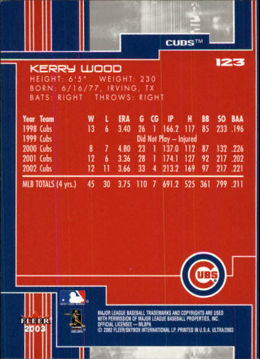 2003 Ultra (Fleer) Baseball "Main Set" Cards - Picture 227 of 459