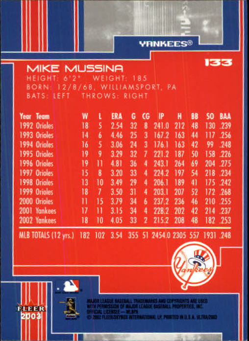 2003 Ultra (Fleer) Baseball "Main Set" Cards - Picture 246 of 459