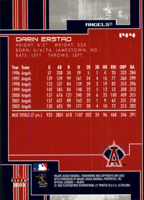 2003 Ultra (Fleer) Baseball "Main Set" Cards - Picture 267 of 459
