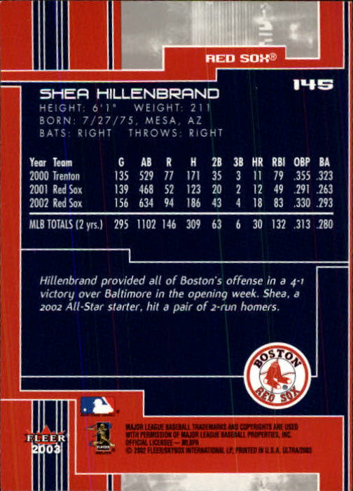 2003 Ultra (Fleer) Baseball "Main Set" Cards - Picture 269 of 459