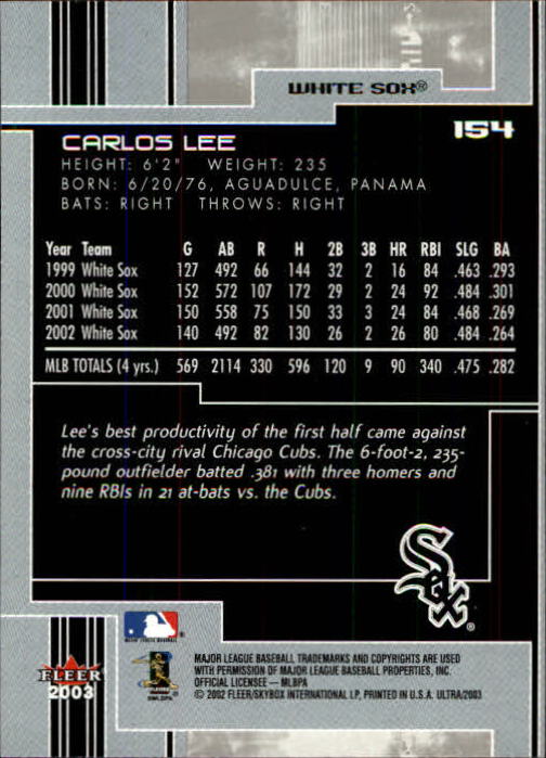 2003 Ultra (Fleer) Baseball "Main Set" Cards - Picture 286 of 459