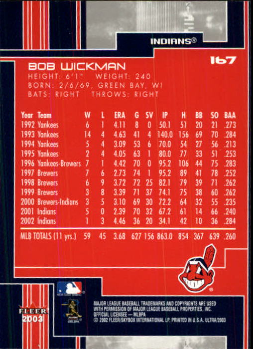 2003 Ultra (Fleer) Baseball "Main Set" Cards - Picture 311 of 459