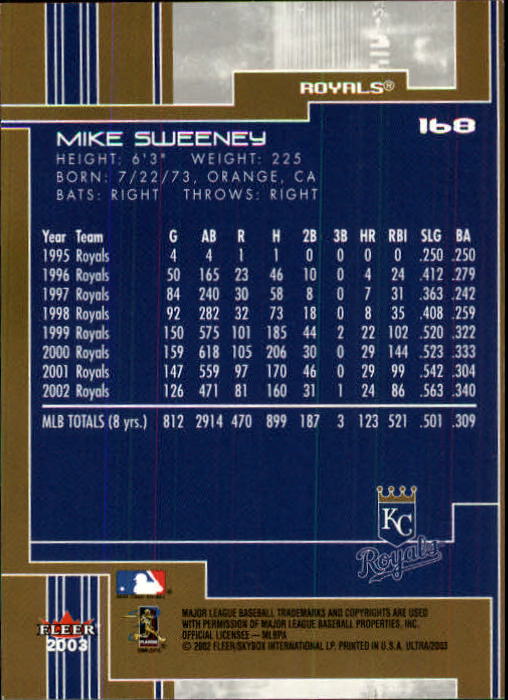 2003 Ultra (Fleer) Baseball "Main Set" Cards - Picture 313 of 459
