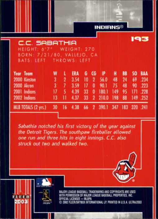 2003 Ultra (Fleer) Baseball "Main Set" Cards - Picture 361 of 459