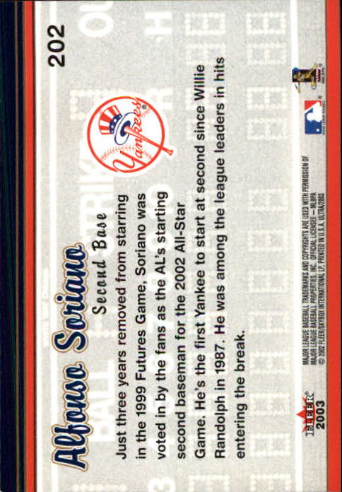 2003 Ultra (Fleer) Baseball "Main Set" Cards - Picture 379 of 459