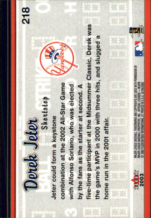 2003 Ultra (Fleer) Baseball "Main Set" Cards - Picture 407 of 459