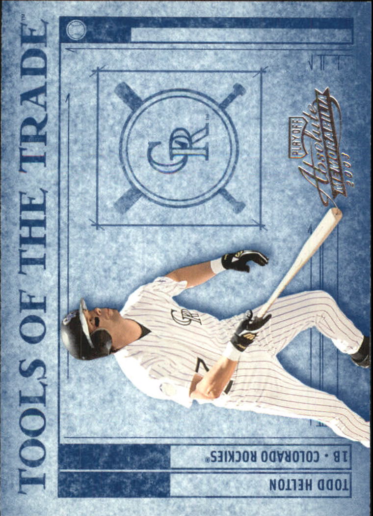 2003 Absolute Memorabilia Baseball "Insert and Insert Parallel" Cards - Picture 23 of 49