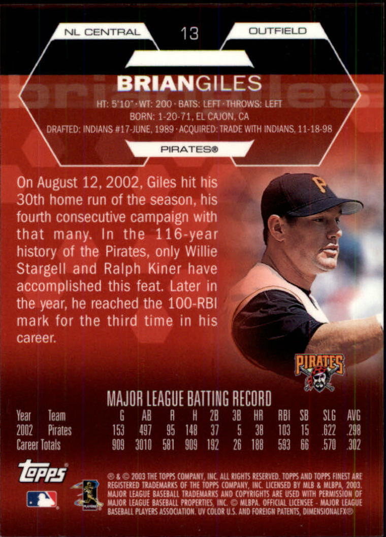 2003 Finest Baseball - Picture 95 of 109