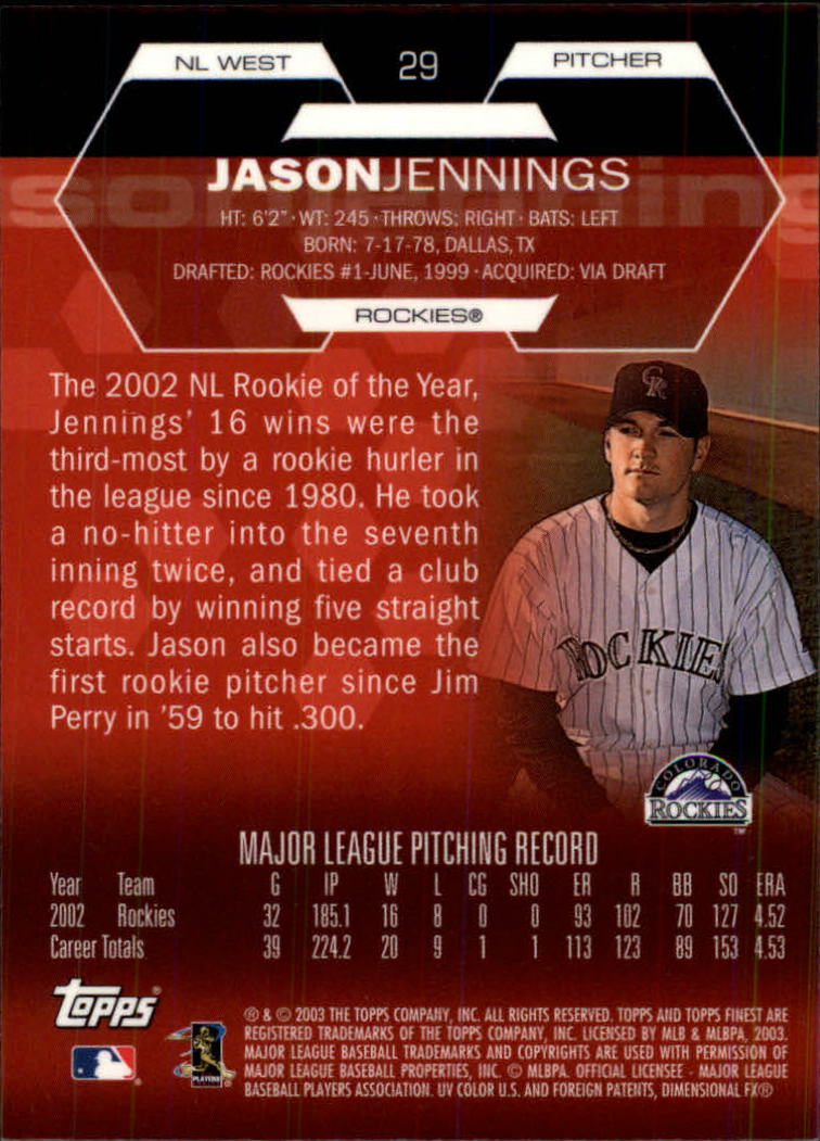 2003 Finest Baseball - Picture 79 of 109