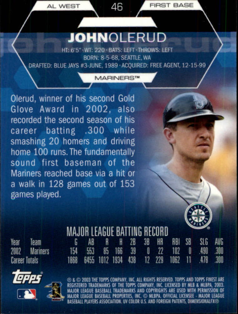 2003 Finest Baseball - Picture 69 of 109