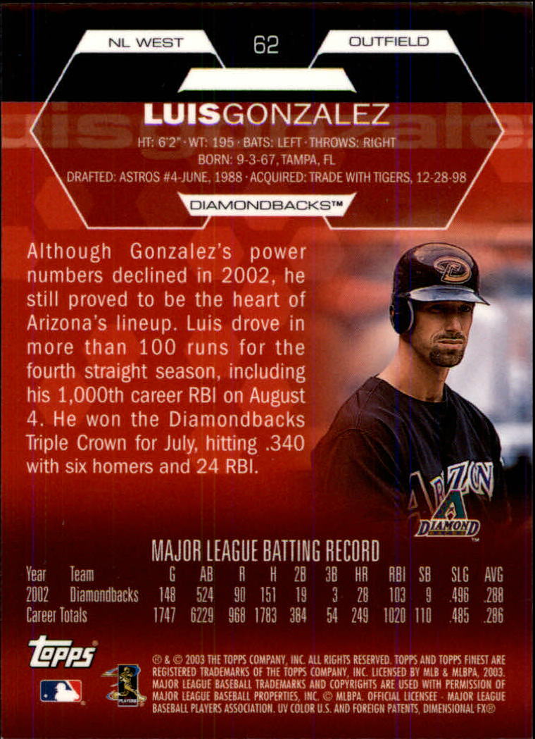 2003 Finest Baseball - Picture 51 of 109