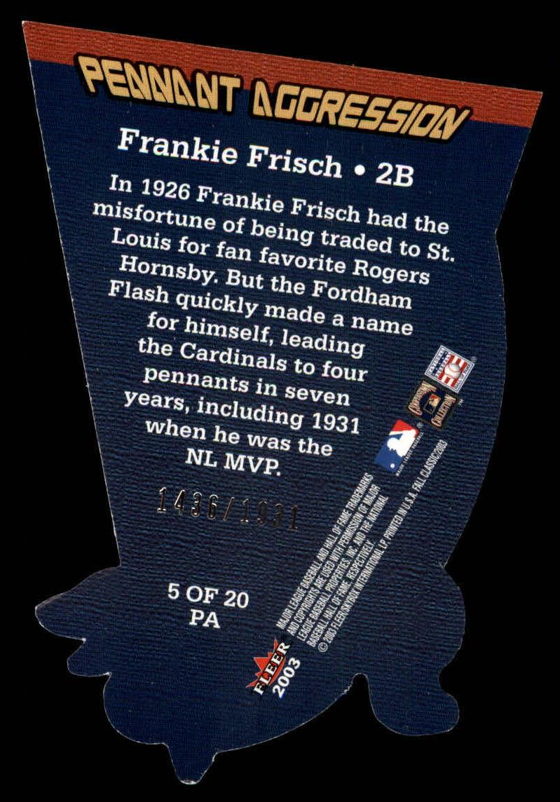 2003 Fleer Fall Classics Baseball "Insert" Cards - Picture 9 of 51