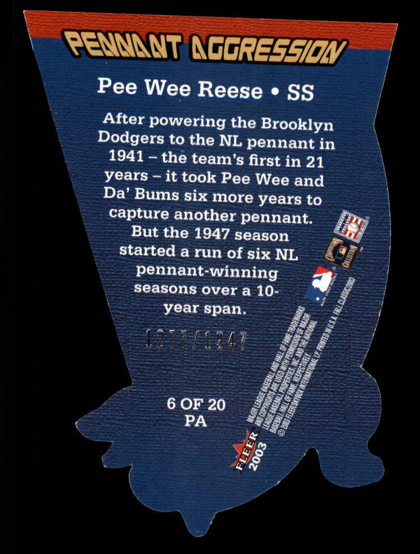 2003 Fleer Fall Classics Baseball "Insert" Cards - Picture 11 of 51