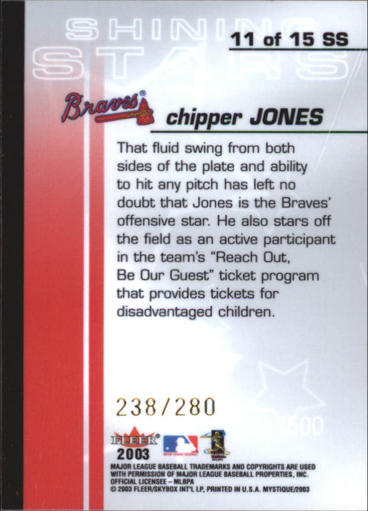 Fleer Mystique Baseball 2003 "Rari ritrovamenti e stelle brillanti" Inserto carte - Foto 3 di 7