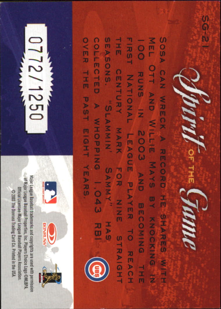 2003 Studio Baseball "Insert" Cards - Picture 29 of 43