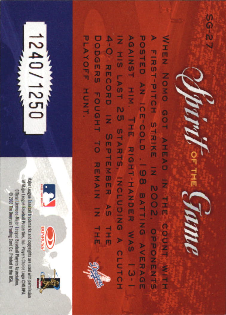 2003 Studio Baseball "Insert" Cards - Picture 31 of 43