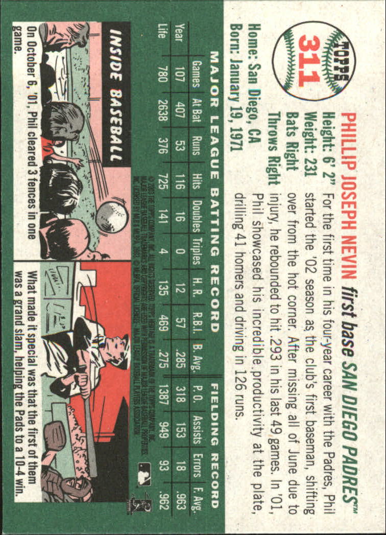 2003 Topps Heritage Baseball Part 2 - Picture 115 of 286