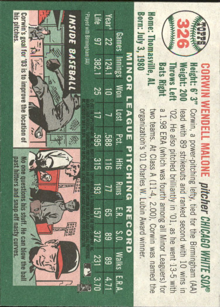 2003 Topps Heritage Baseball Part 2 - Picture 145 of 286