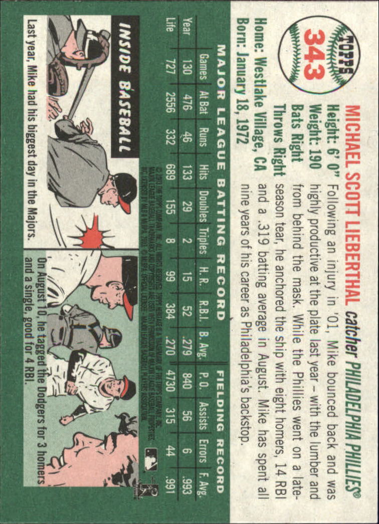 2003 Topps Heritage Baseball Part 2 - Picture 179 of 286