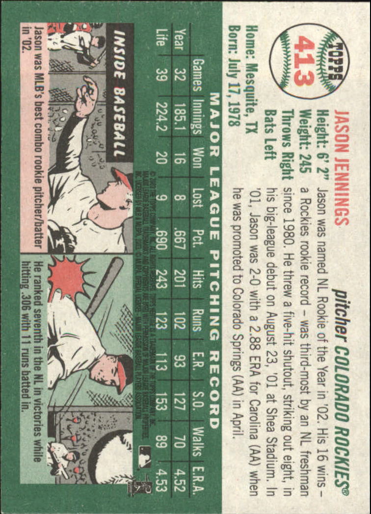 2003 Topps Heritage Baseball Part 2 - Picture 243 of 286