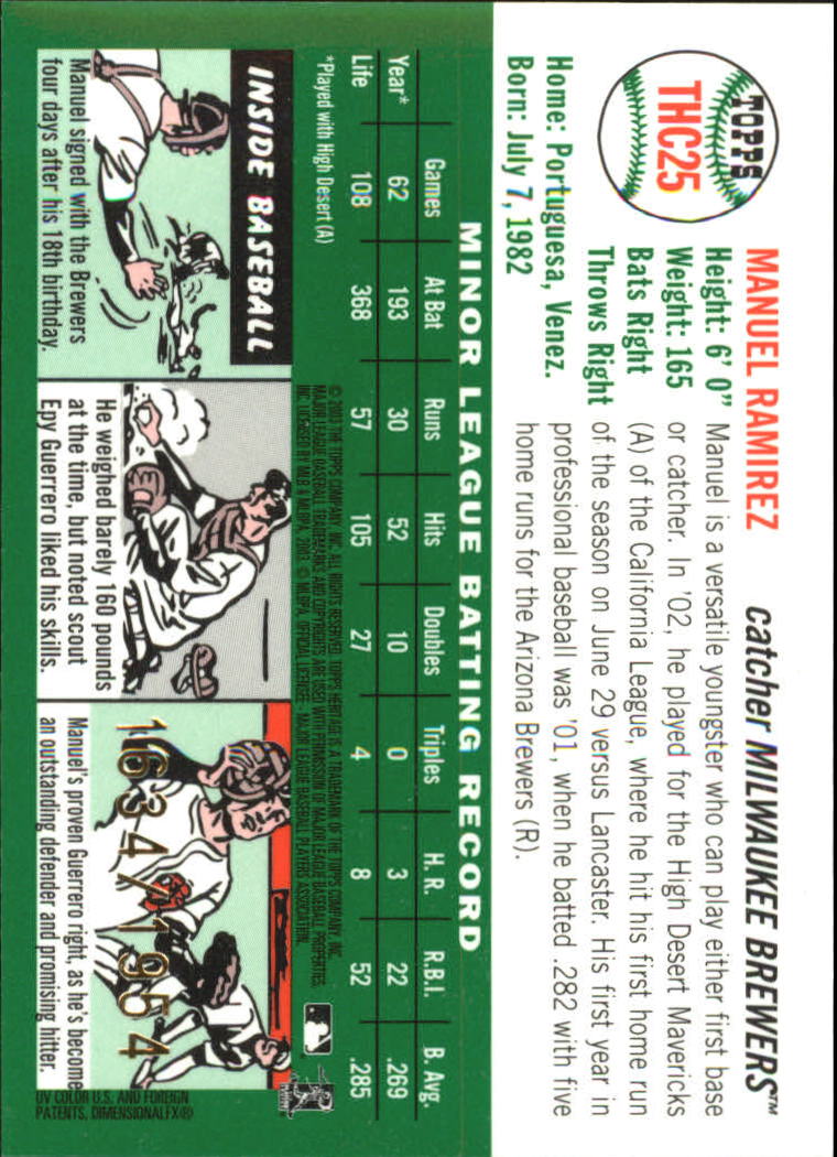 2003 Topps Heritage Baseball Part 2 - Picture 253 of 286