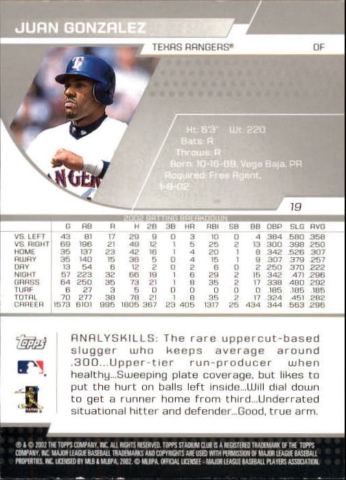 2003 Stadium Club Baseball Cards Pick From List 