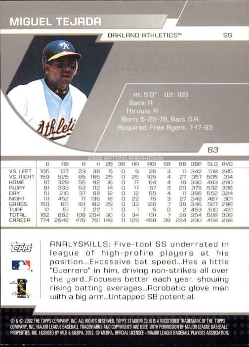 2003 Stadium Club Baseball - Picture 115 of 298