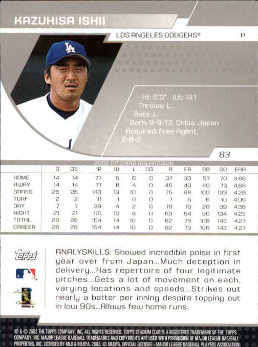 2003 Stadium Club Baseball - Picture 151 of 298