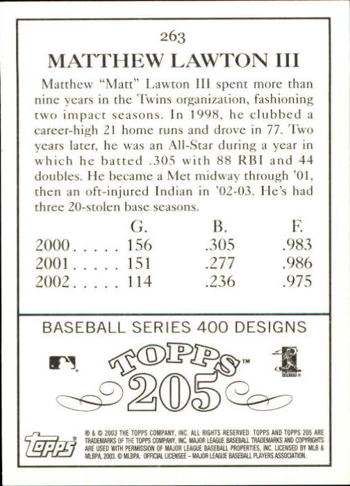 2003 Topps 205 - #312 Mark Loretta