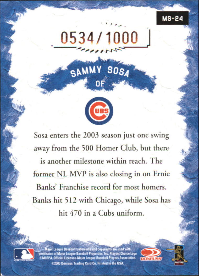 2003 Studio Baseball "Insert" Cards - Picture 23 of 43