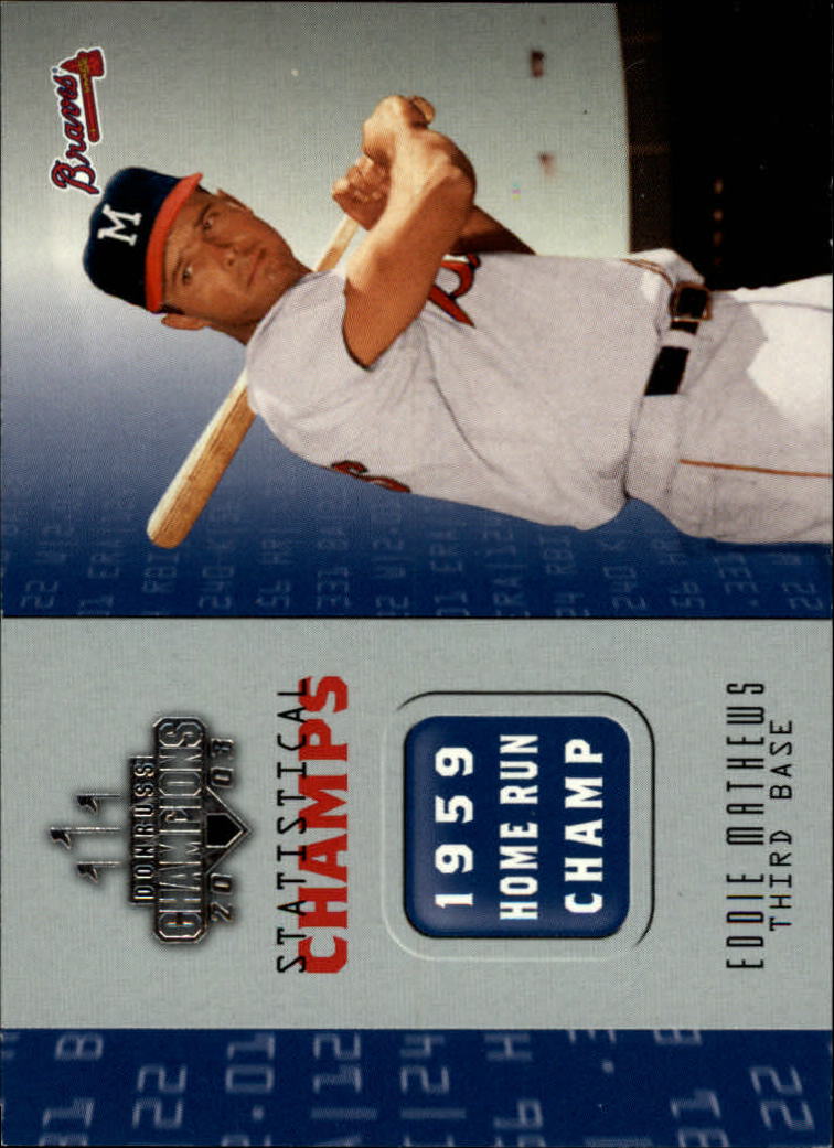 2003 Donruss Champions Baseball "Insert" Cards - Picture 12 of 69