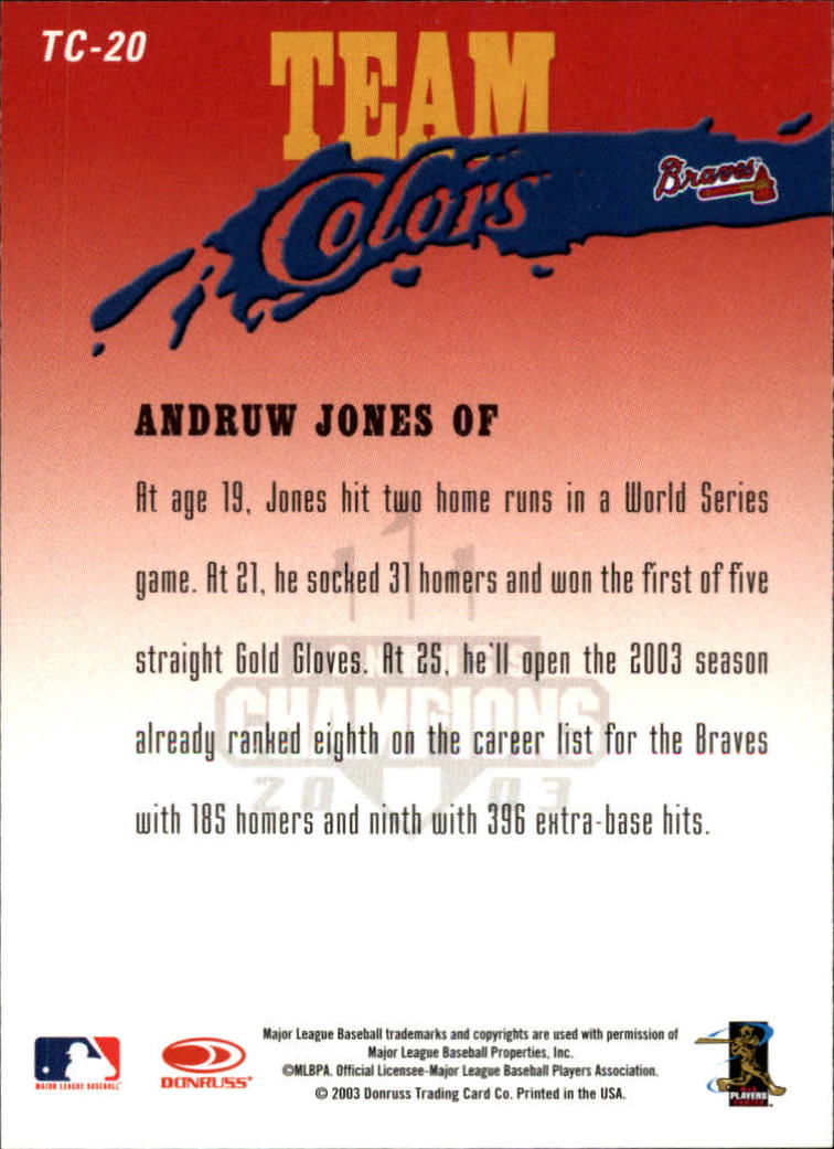 2003 Donruss Champions Baseball "Insert" Cards - Picture 32 of 69