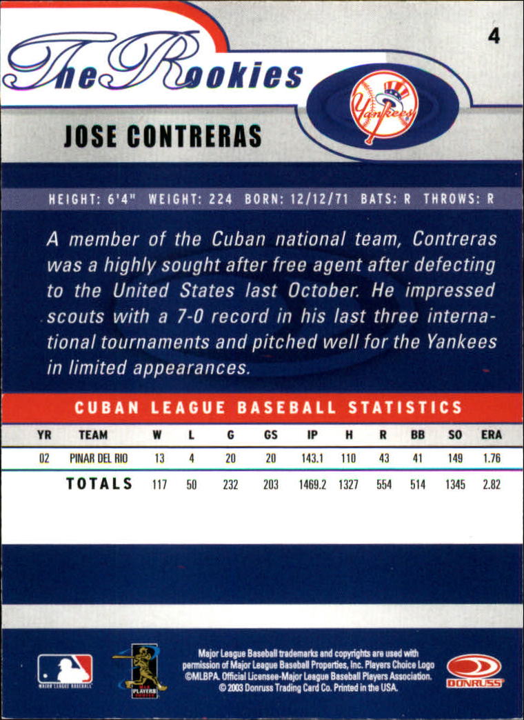 2003 Donruss Rookies Baseball "Main Set" Cards - Picture 9 of 132