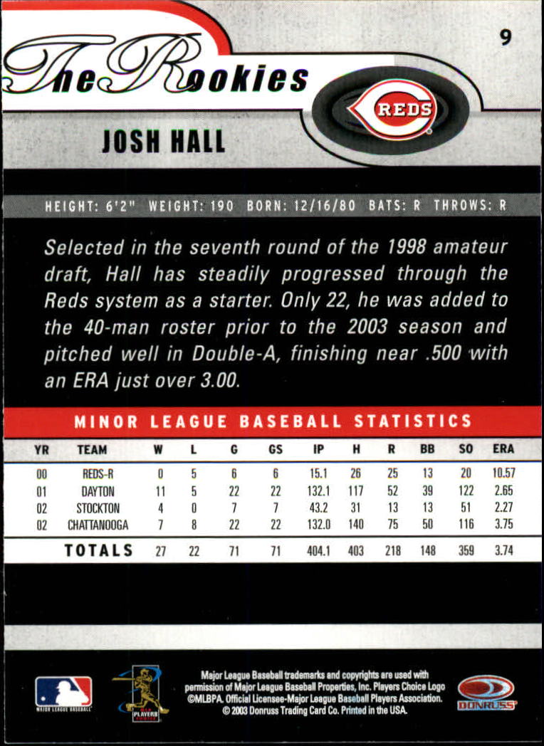 2003 Donruss Rookies Baseball "Main Set" Cards - Picture 19 of 132