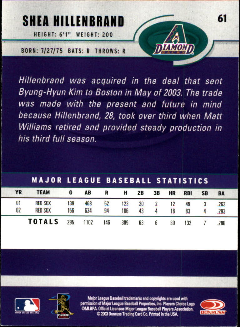 2003 Donruss Rookies Baseball "Main Set" Cards - Picture 123 of 132