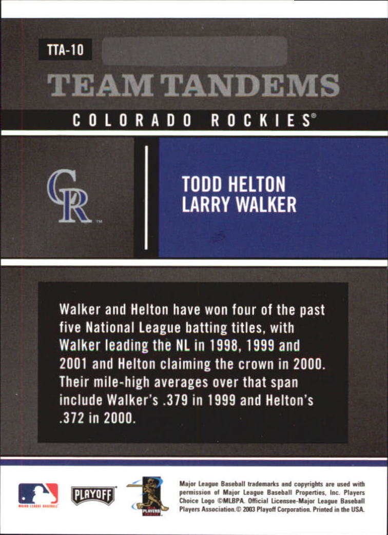 2003 Absolute Memorabilia Baseball "Insert and Insert Parallel" Cards - Picture 9 of 49