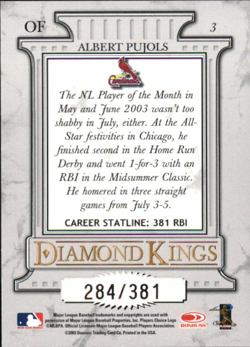 2004 Donruss Baseball "Press Proofs and Stat Line" Parallel Cards - Picture 9 of 57