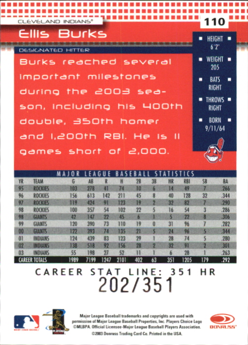 2004 Donruss Baseball "Press Proofs and Stat Line" Parallel Cards - Picture 19 of 57