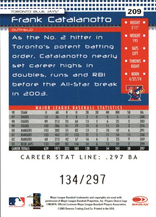 2004 Donruss Baseball "Press Proofs and Stat Line" Parallel Cards - Picture 29 of 57