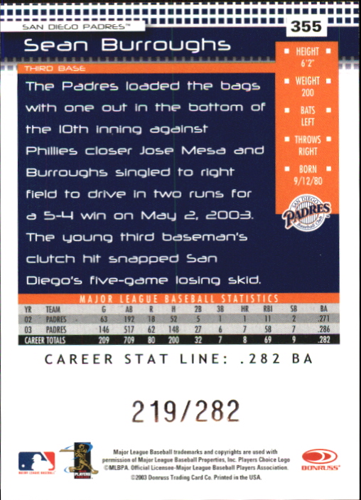 2004 Donruss Baseball "Press Proofs and Stat Line" Parallel Cards - Picture 45 of 57