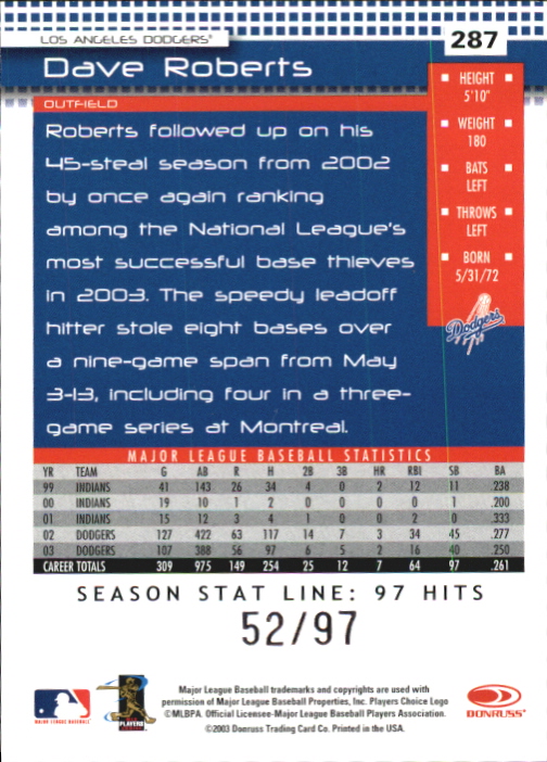 2004 Donruss Baseball "Press Proofs and Stat Line" Parallel Cards - Picture 53 of 57