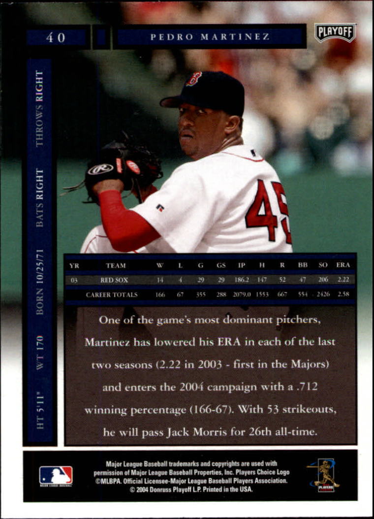 2004 Playoff Honors Baseball "Main Set" Cards #1 to #250 - Picture 81 of 433
